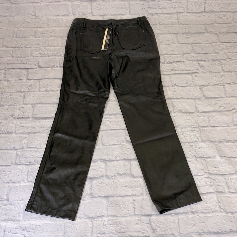 Renuar Faux Leather Straight Pants. Size 8. New! NWT. Black